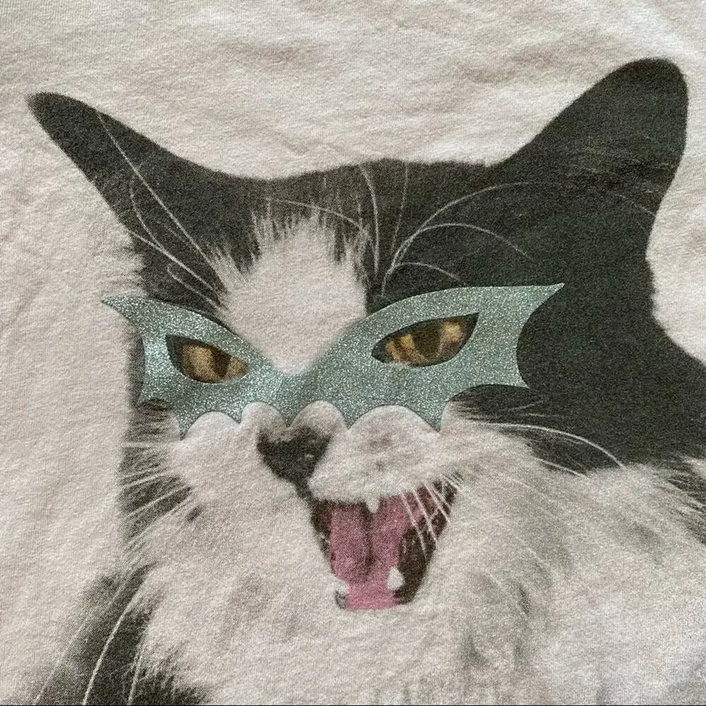 Gap Kids Cat in mask L/S Shirt Sz XS (4-5)